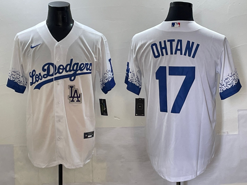 Men Los Angeles Dodgers #17 Ohtani white Nike MLB 2025 Jersey style 8